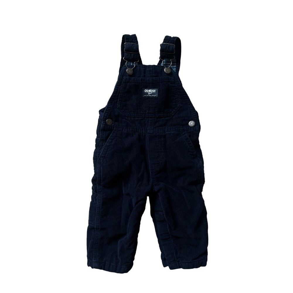 OshKosh B'gosh Dark Navy Corduroy Overalls - Kids